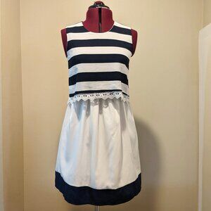 Sleeveless Navy Style Mini Dress Made in  Korean - Size Small